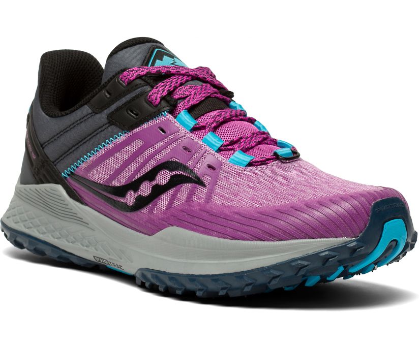 Purple / Grey Women's Saucony Mad River Tr 2 Trail Running Shoes | FDUWC8053