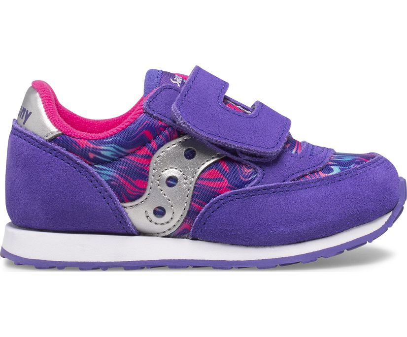 Purple Kids' Saucony Baby Jazz Hook & Loop Sneakers | THGVX3087