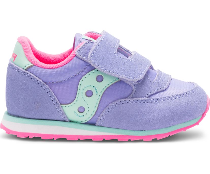 Purple / Mint Kids\' Saucony Baby Jazz Hook & Loop Sneakers | OEIHZ7169