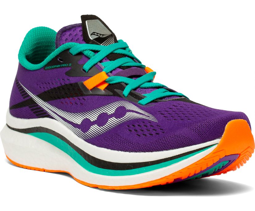 Purple Women's Saucony Endorphin Pro 2 Running Shoes | UOVYW2506