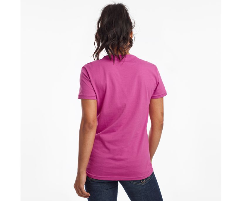 Purple Women's Saucony Rested Short Sleeve Shirts | AWRQJ6901