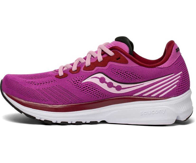 Purple Women's Saucony Ride 14 Running Shoes | TEXOA5293