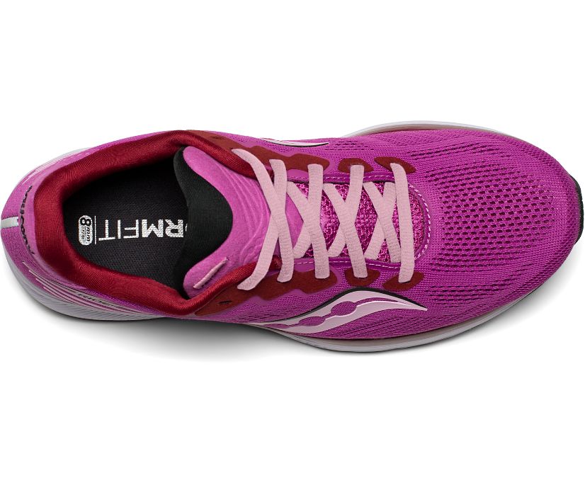 Purple Women's Saucony Ride 14 Running Shoes | TEXOA5293