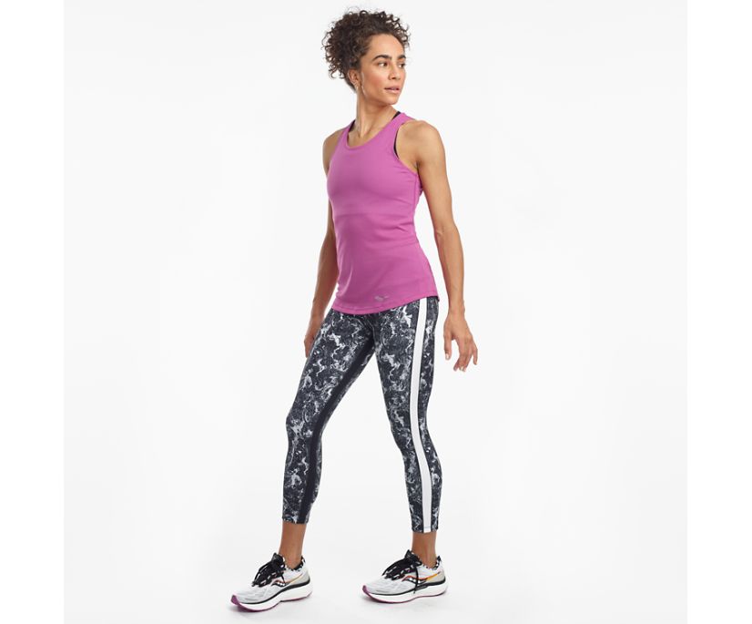 Purple Women's Saucony Stopwatch Singlet Tanks | NIXCE0397