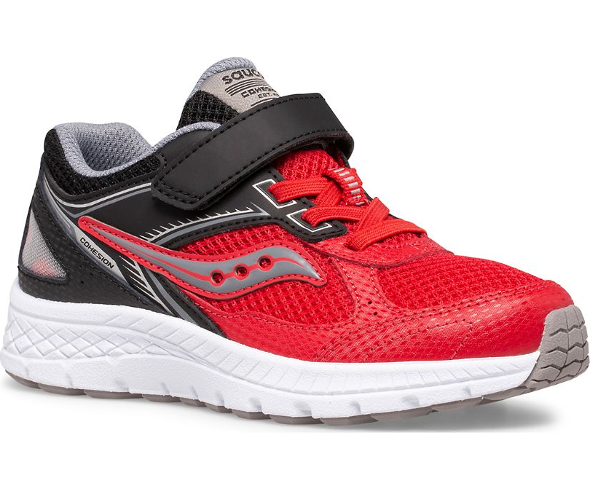 Red / Black Kids' Saucony Cohesion 14 A/C Sneakers | YHCTS4935