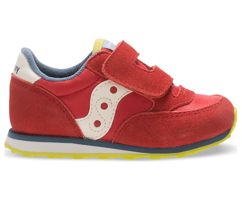 Red / Blue / Light Green Kids' Saucony Baby Jazz Hook & Loop Sneakers | KLXTD1235