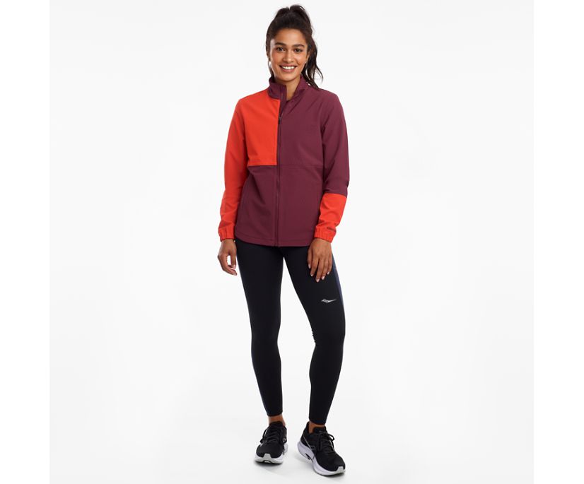 Red / Burgundy Women's Saucony Bluster Jackets | SKGTZ4193