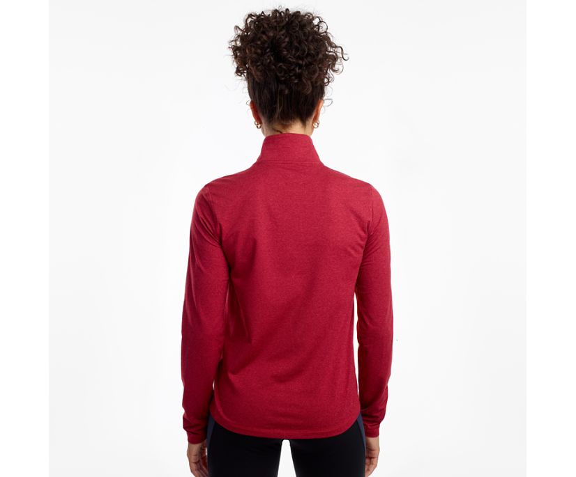 Red / Burgundy Women's Saucony Sunday 1/4 Zip Jackets | XDLNC6429