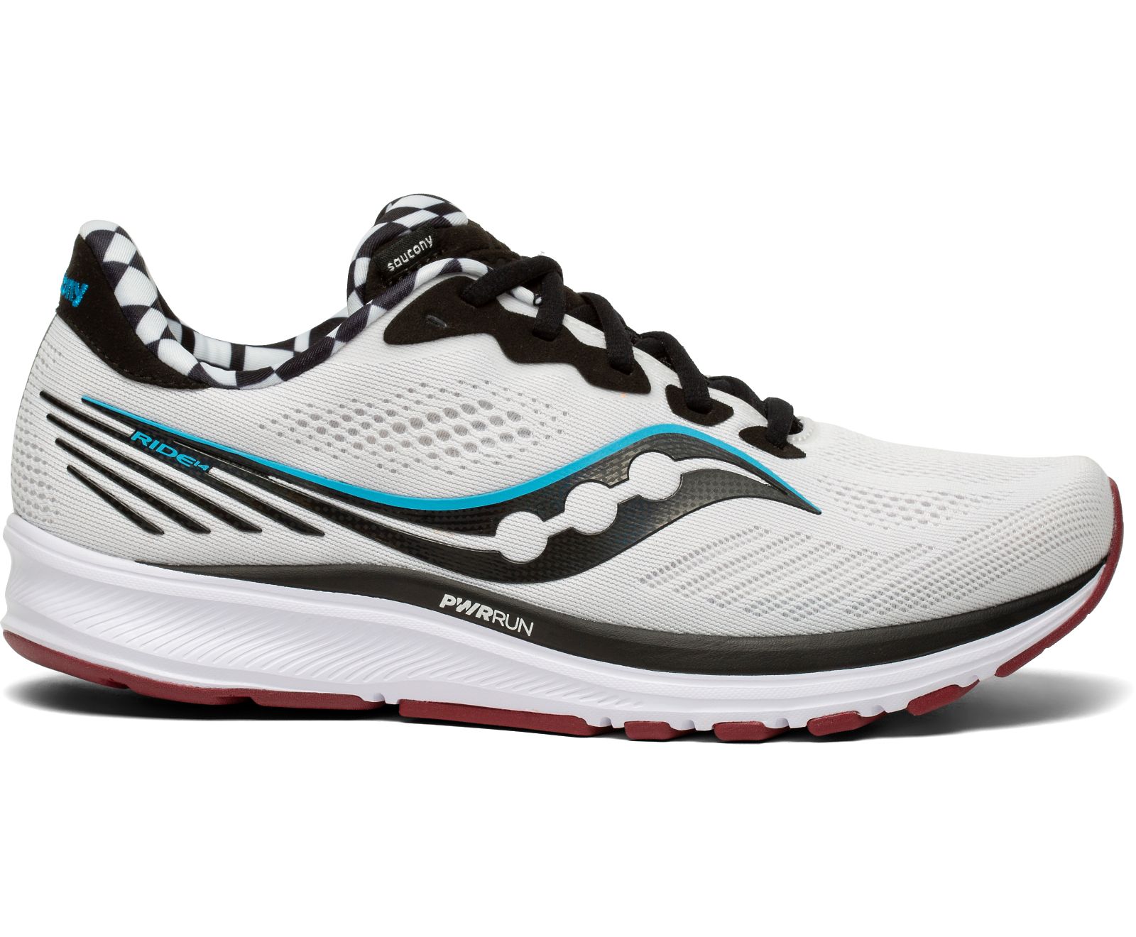 Silver / Black Men\'s Saucony Ride 14 Running Shoes | KZLDE8769