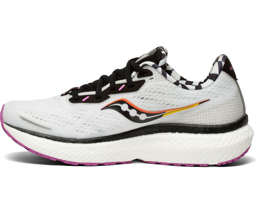 Silver / Black Women's Saucony Triumph 19 Running Shoes | YZLXI8246