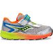 Silver / Orange / Green Kids' Saucony Ride 10 Jr. Sneakers | RYDIP3754