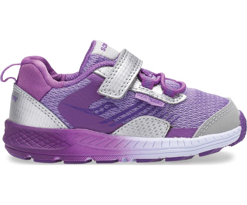 Silver / Purple Kids' Saucony Wind Shield A/C Jr. Sneakers | IUMHT1724