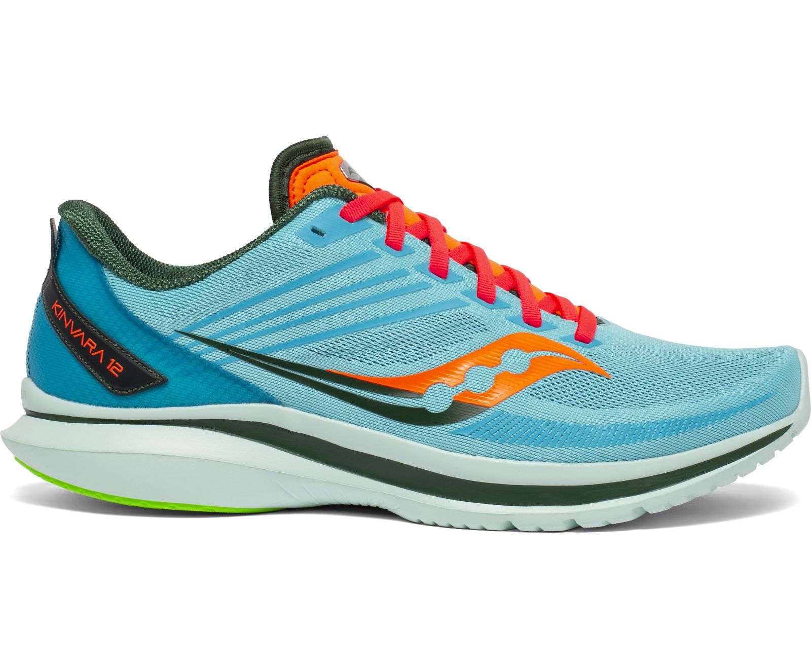 Turquoise / Blue / Orange Men\'s Saucony Kinvara 12 Running Shoes | JUGBO7469