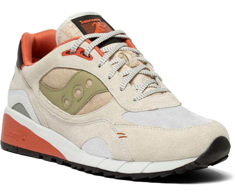 White / Beige / Orange Women's Saucony Shadow 6000 Destination Unknown Originals | NBUOY7683