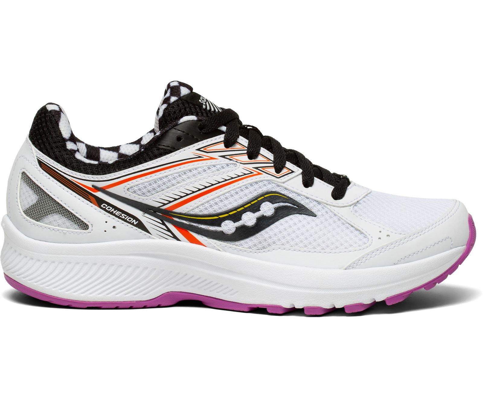 White / Black Women\'s Saucony Cohesion 14 Running Shoes | FZPLQ0487