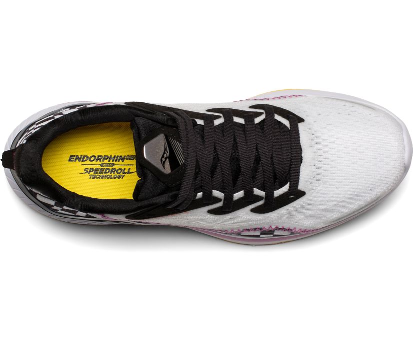 White / Black Women's Saucony Endorphin Shift 2 Running Shoes | YBDZJ1305