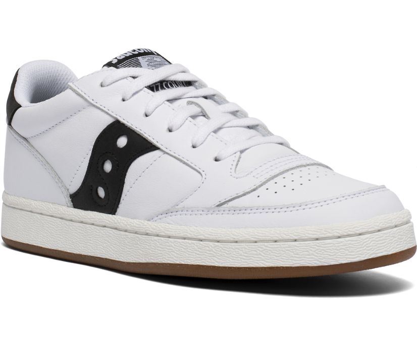 White / Black Women's Saucony Jazz Court Originals | JLIGM7342