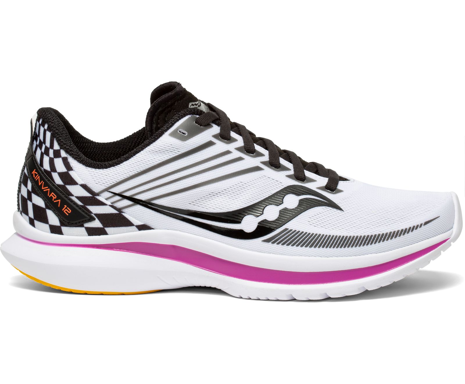 White / Black Women\'s Saucony Kinvara 12 Running Shoes | DUPRF3495