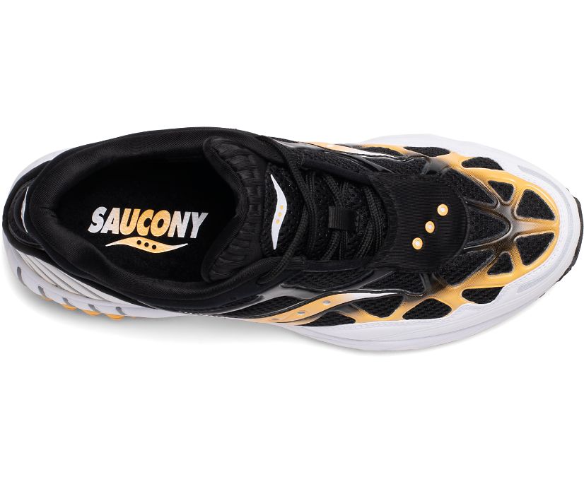 White / Black / Yellow Women's Saucony Grid Web Originals | BCMJT4103