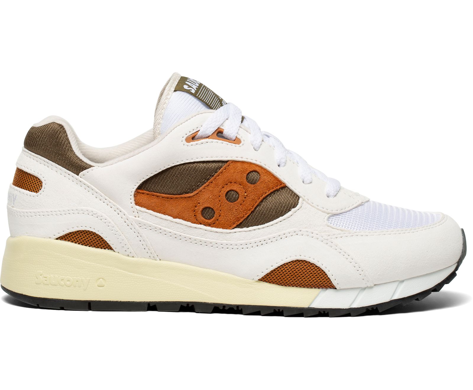 White / Brown Men\'s Saucony Shadow 6000 Originals | RZLXV6382