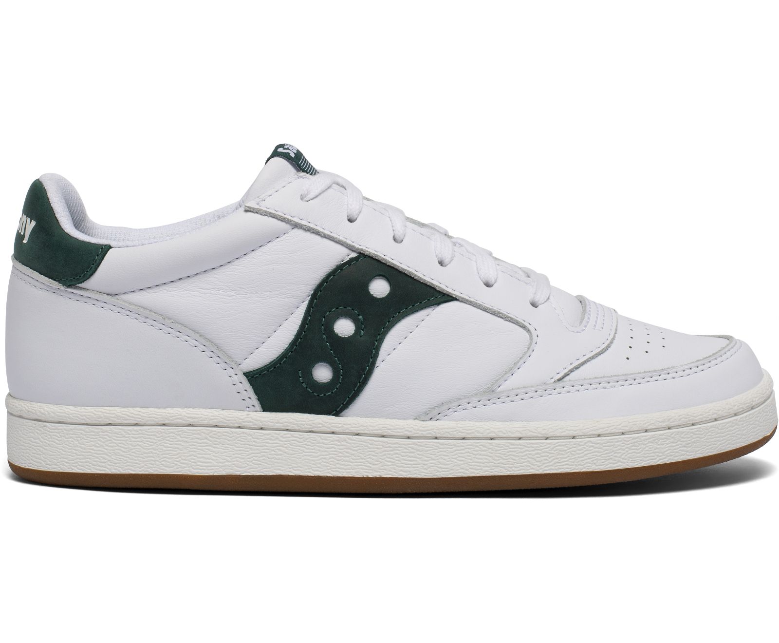 White / Green Men\'s Saucony Jazz Court Originals | LEYFD5164