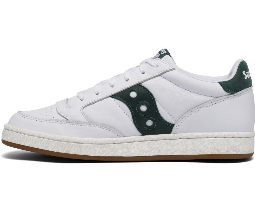 White / Green Women's Saucony Jazz Court Originals | FVQON5726