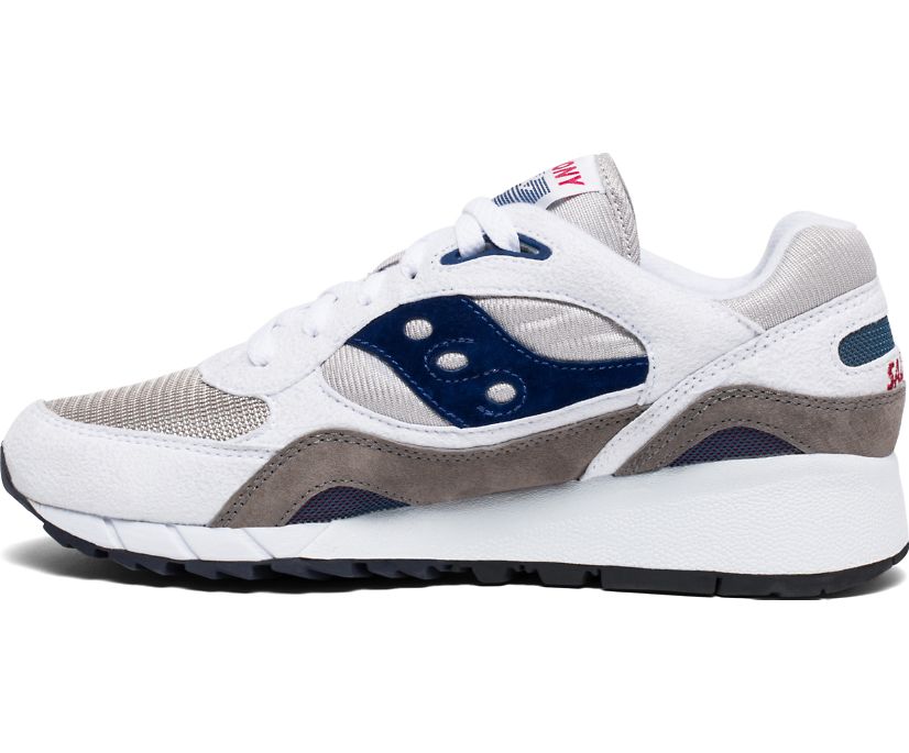 White / Grey / Navy Women's Saucony Shadow 6000 Originals | IEAGB1479