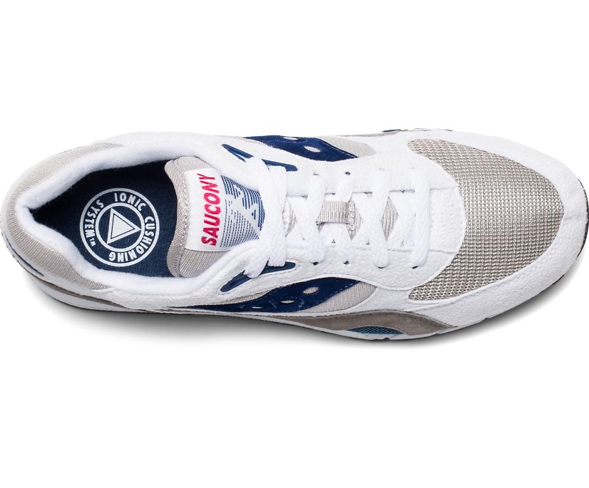 White / Grey / Navy Women's Saucony Shadow 6000 Originals | IEAGB1479