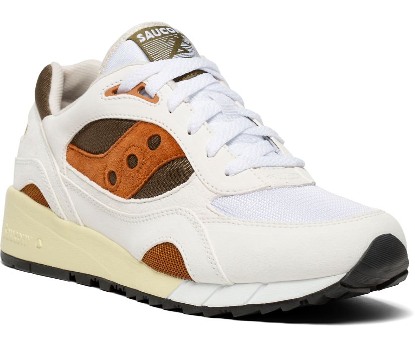 White / Khaki Women's Saucony Shadow 6000 Originals | DJAUF0298