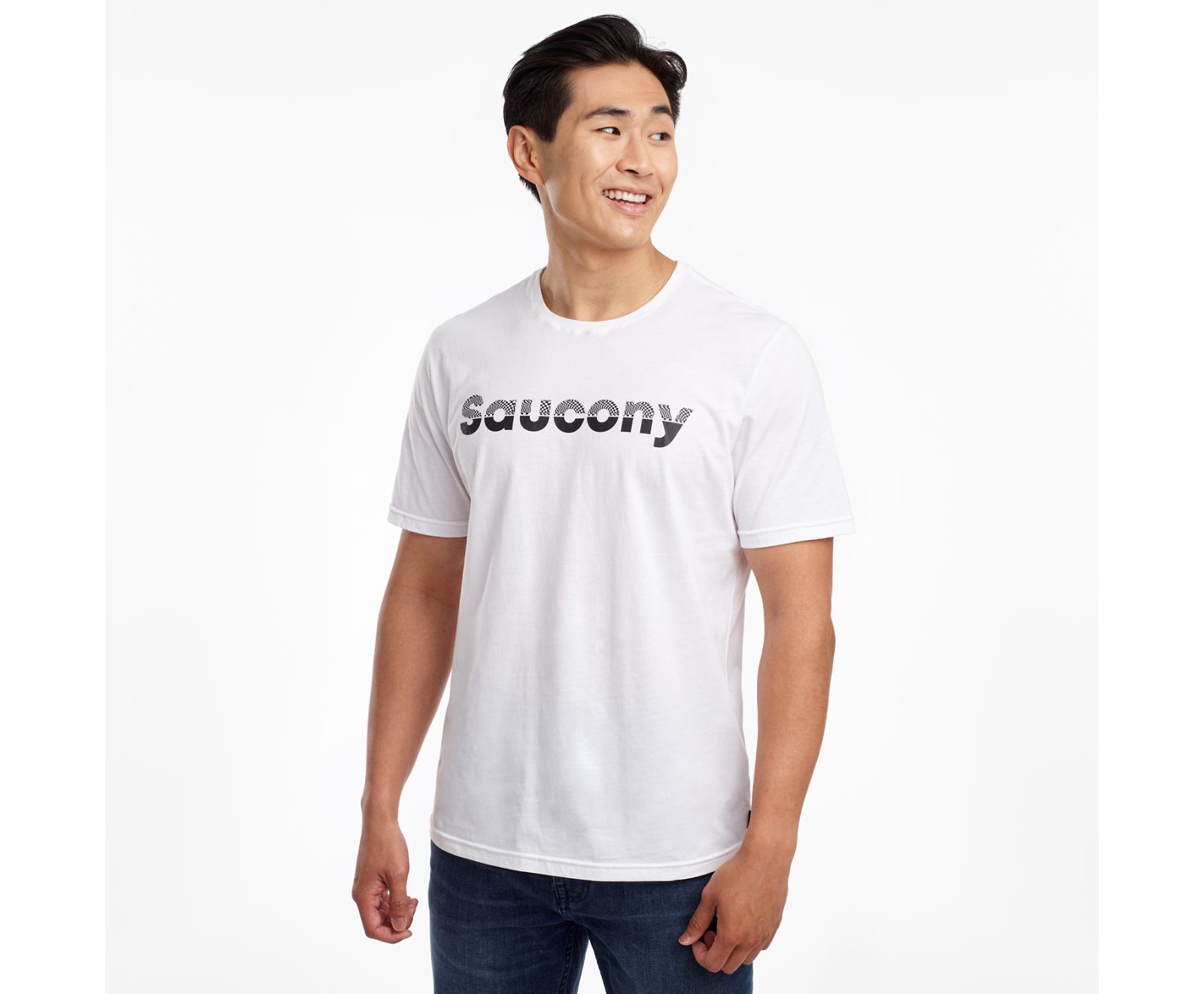 White Men\'s Saucony Rested Short Sleeve Shirts | XJQBH6120