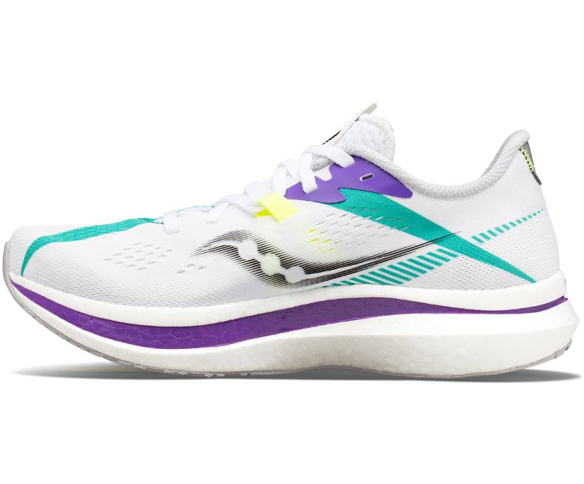 White / Mint Women's Saucony Endorphin Pro 2 Running Shoes | VUDCW3157