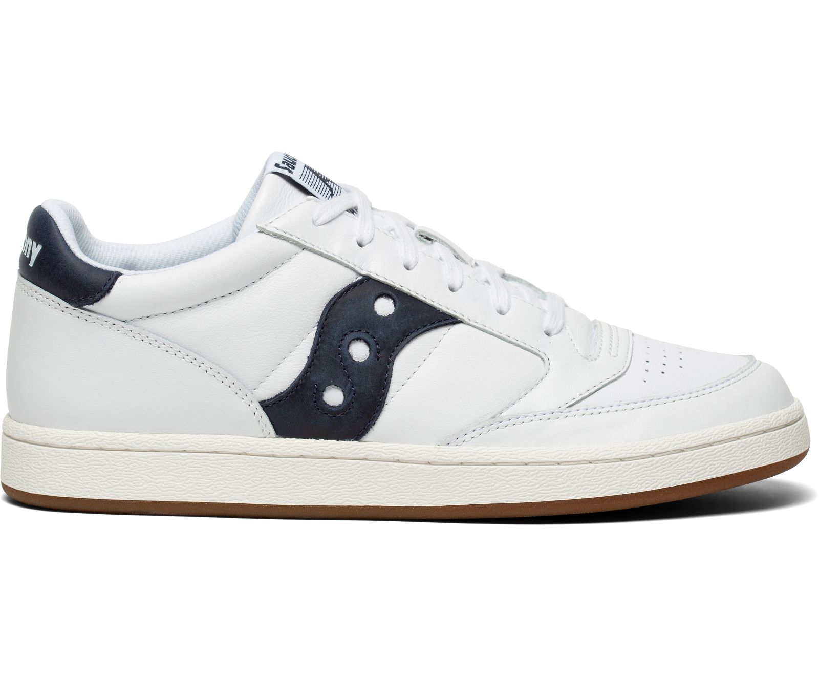 White / Navy Men\'s Saucony Jazz Court Originals | VZHQB9851