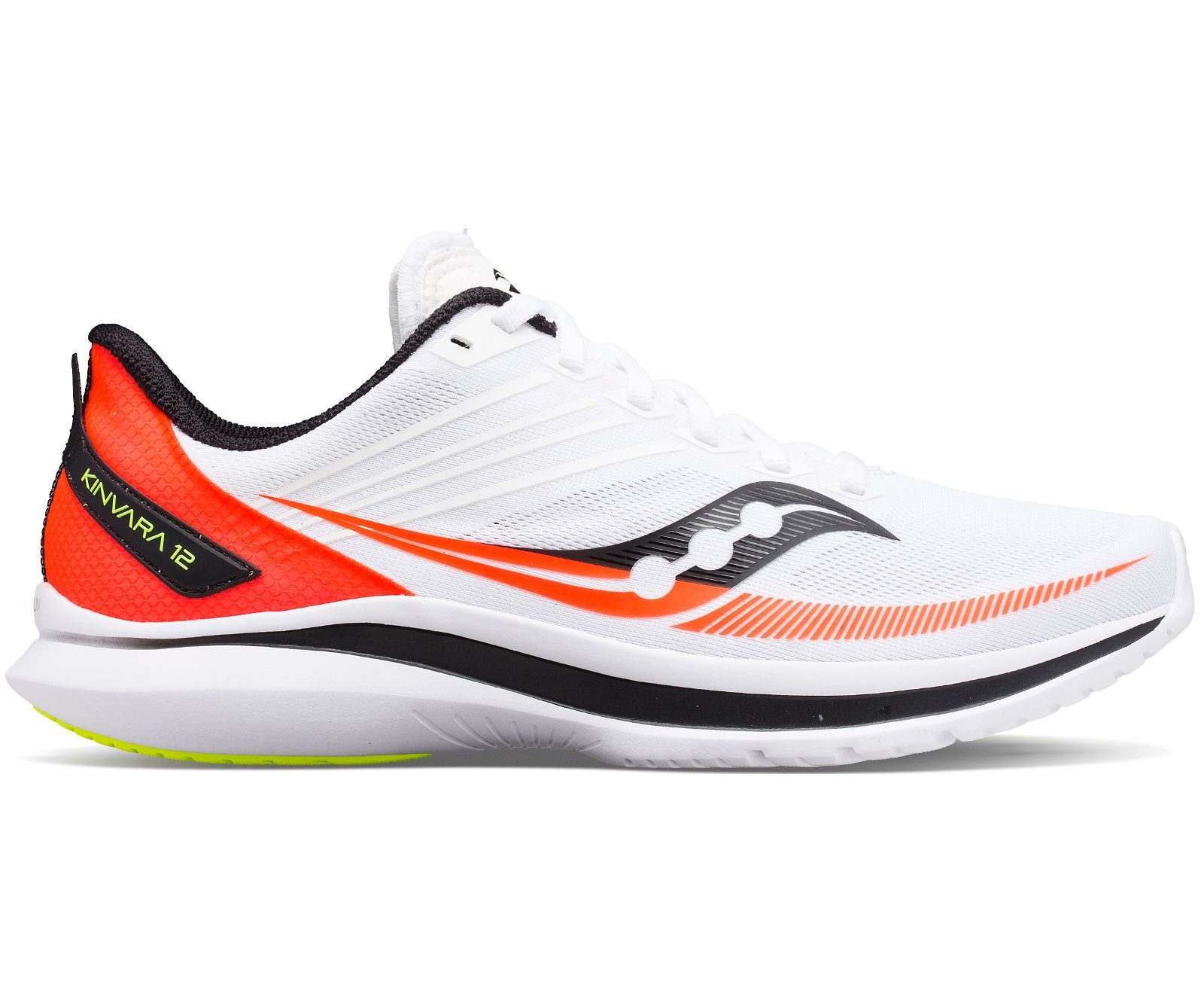 White / Orange Men\'s Saucony Kinvara 12 Running Shoes | KQVZE6971