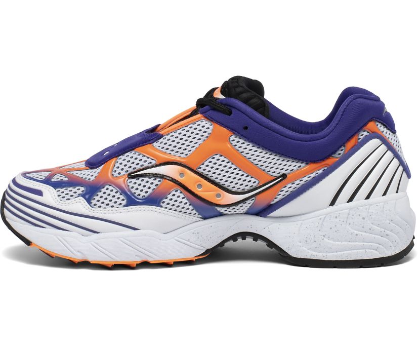 White / Orange / Purple Women's Saucony Grid Web Originals | EZLIW3085