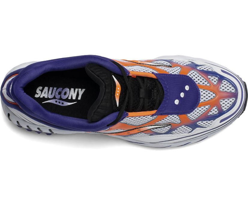 White / Orange / Purple Women's Saucony Grid Web Originals | EZLIW3085