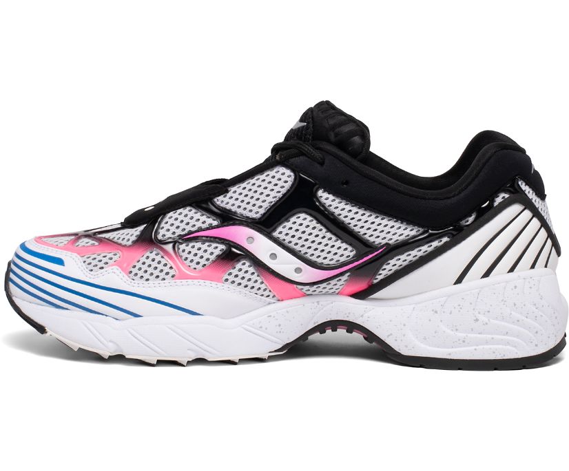 White / Pink / Blue Women's Saucony Grid Web Originals | THLAE2147