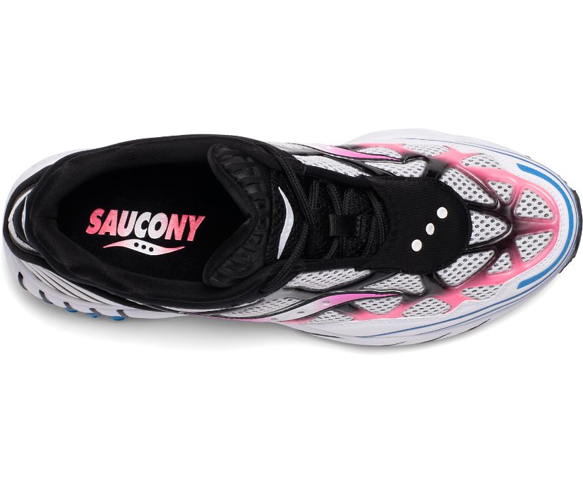 White / Pink / Blue Women's Saucony Grid Web Originals | THLAE2147