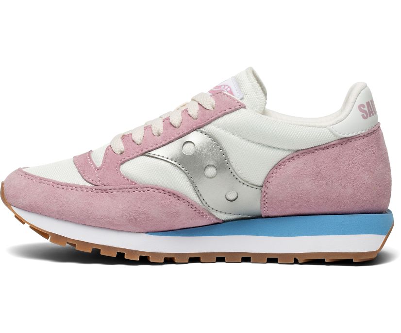 White / Pink / Grey Women's Saucony Jazz 81 Originals | GDFLP6051