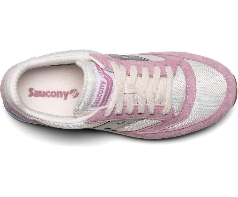 White / Pink / Grey Women's Saucony Jazz 81 Originals | GDFLP6051