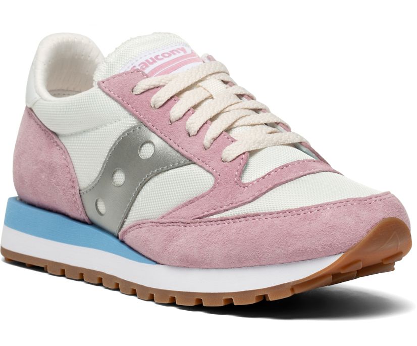 White / Pink / Grey Women's Saucony Jazz 81 Originals | GDFLP6051