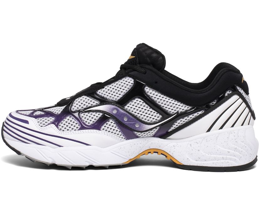 White / Purple / Yellow Women's Saucony Grid Web Originals | HXVPN8721