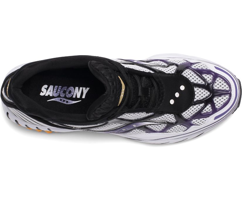 White / Purple / Yellow Women's Saucony Grid Web Originals | HXVPN8721