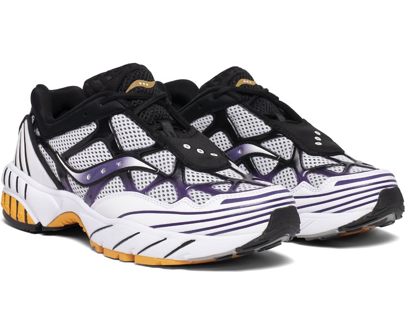 White / Purple / Yellow Women's Saucony Grid Web Originals | HXVPN8721