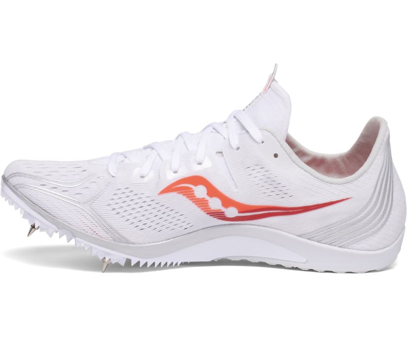 White / Red Women's Saucony Endorphin 3 Running Shoes | GYOHW4928