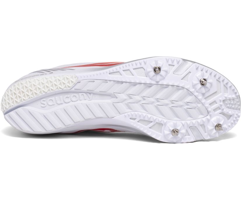 White / Red Women's Saucony Endorphin 3 Running Shoes | GYOHW4928