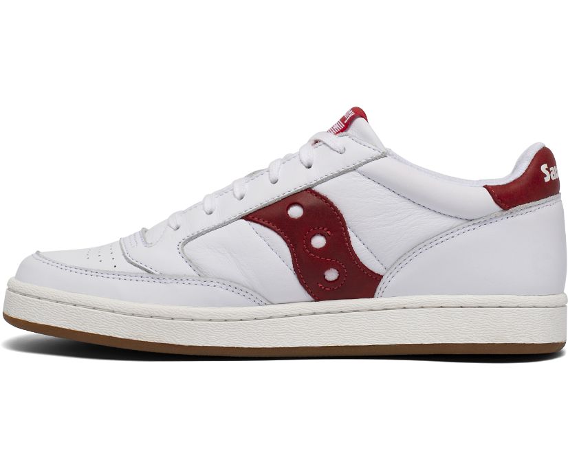 White / Red Women's Saucony Jazz Court Originals | BYDMJ8523