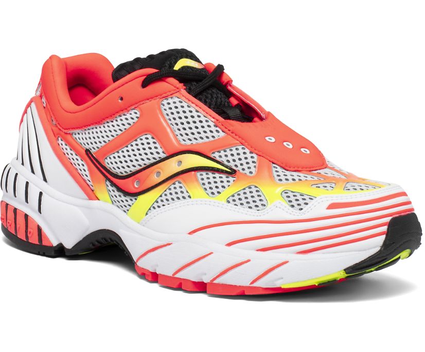 White / Red / Yellow Women's Saucony Grid Web Originals | VKQCZ6832