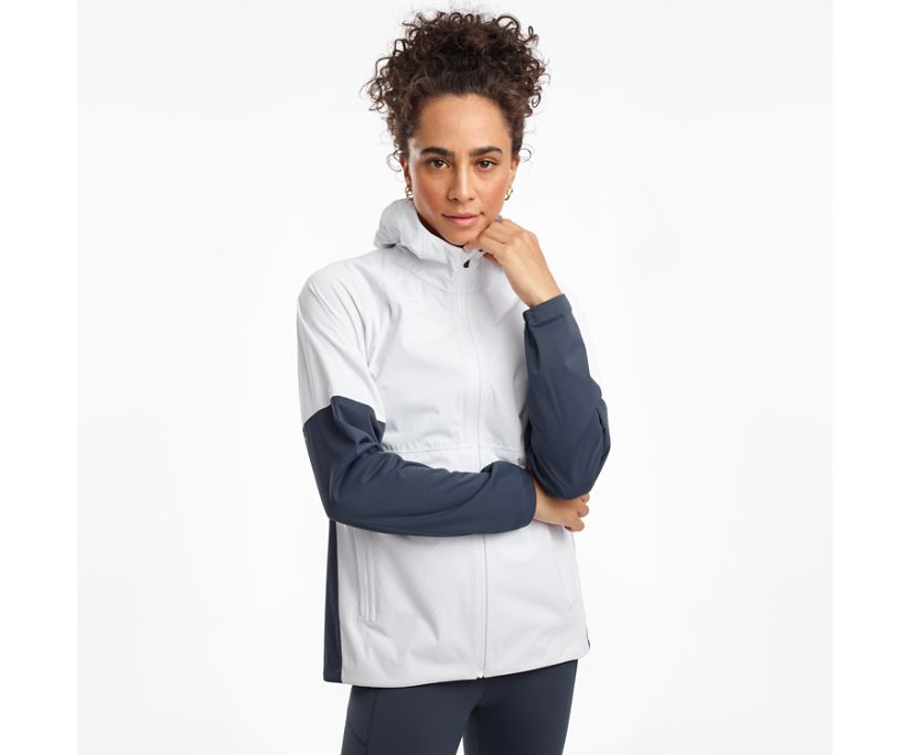 White Women\'s Saucony Drizzle 2.0 Jackets | JTQBU4510