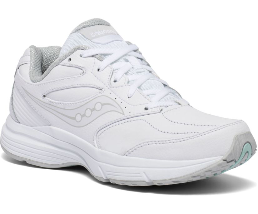 White Women's Saucony Integrity Walker 3 Extra Wide Walking Shoes | IQKZB8935