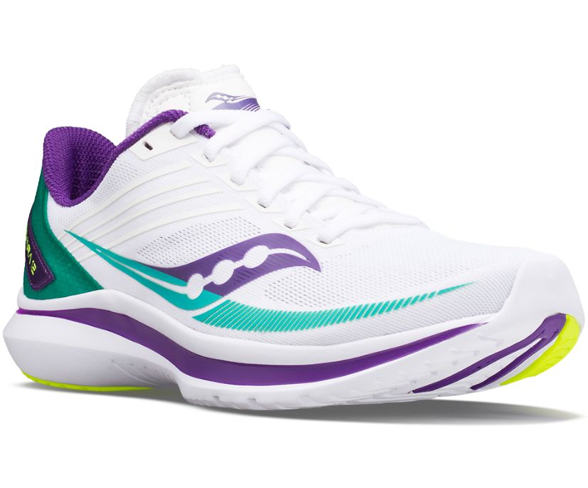 White Women's Saucony Kinvara 12 Running Shoes | IQRSE4978